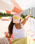 Ciao - Pink Canvas Trucker Hat