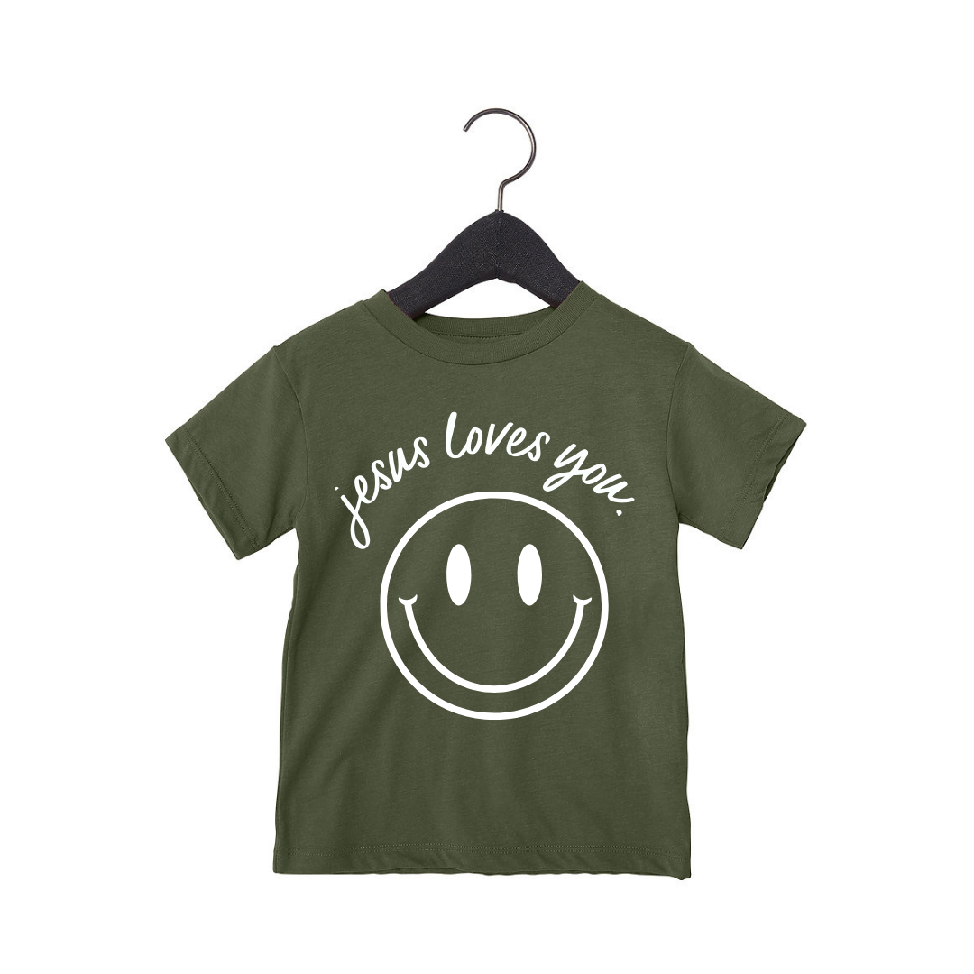 Jesus Loves You Smiley Toddler Tee
