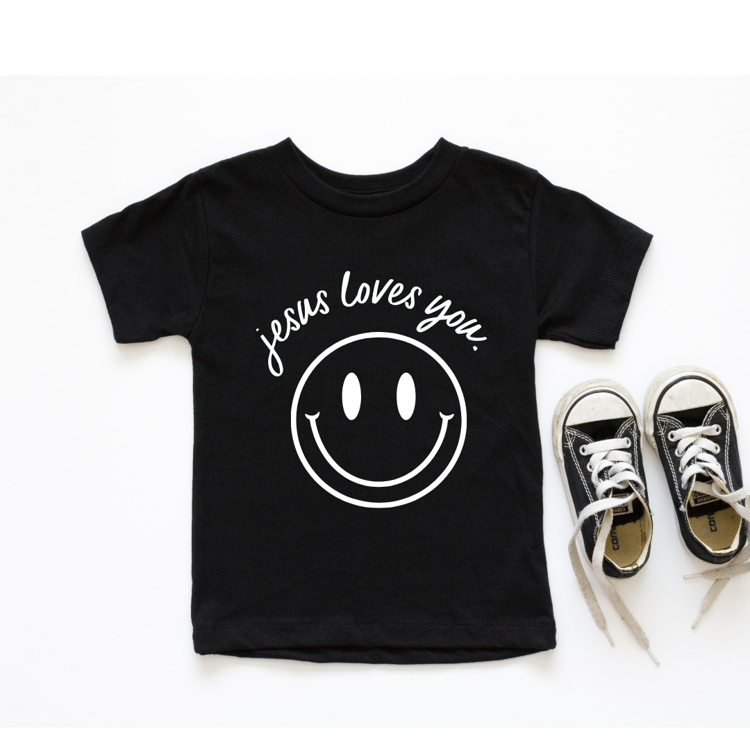 Jesus Loves You Smiley Toddler Tee