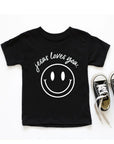 Jesus Loves You Smiley Toddler Tee Saved by Grace Co.