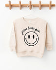 Jesus Loves You Smiley Toddler Pullover Saved by Grace Co.