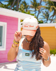 Here for the Good Times - Coral Trucker Hat