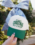 All I want for Christmas is a Cowboy - Green Vintage Trucker Hat KenzKustomz
