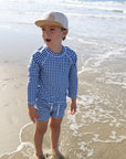 Child Rash Guard | Blue Gingham