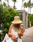 Raffia Bucket Hat with Charms