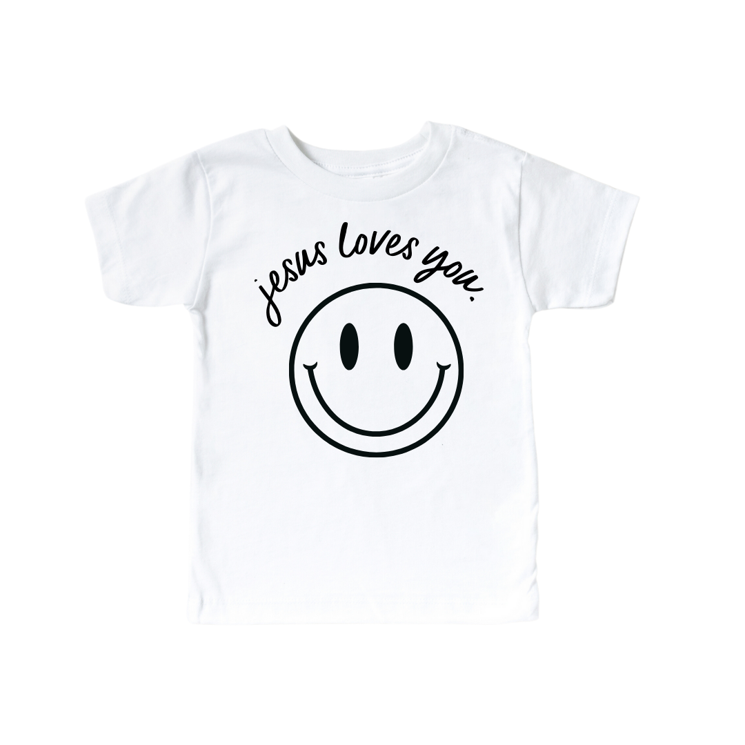 Jesus Loves You Smiley Toddler Tee