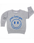 Jesus Loves You Smiley Toddler Pullover Saved by Grace Co.