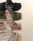 Ribbed Bear Hood Romper