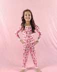 Hot Pink Bow | Two-Piece Pajama Set