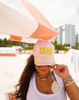 Ciao - Pink Canvas Trucker Hat