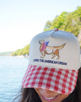 Living The American Dream - Red Gingham Hat KenzKustomz