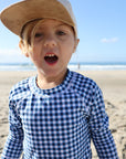 Child Rash Guard | Blue Gingham