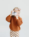 Checkered Flare Pants | Copper