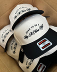 Born To Be A Stay At Home Wife - Black Vintage Trucker Hat KenzKustomz