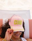 Ciao - Pink Canvas Trucker Hat