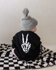 Sweatshirt Romper | Midnight Skelly forever french baby