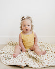 Yellow Bow Pointelle Tank Bodysuit