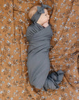Charcoal Bamboo Head Wrap Mebie Baby
