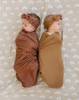 Rust Bamboo Hat OR Head Wrap Set