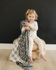 Liberty Floral + Coastal Plaid Lace Muslin Quilt Mebie Baby