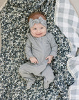 Liberty Floral + Coastal Plaid Lace Muslin Quilt Mebie Baby