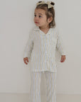 Girl’s Bamboo Button Up Lounge Set | Dainty Vines