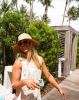Raffia Bucket Hat with Charms