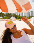 Ciao - Pink Canvas Trucker Hat