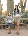 Navy Stripe Knit Sweater