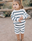 Navy Stripe Knit Sweater