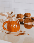 Orange Pumpkin 19oz. Figurine Coffee Mug