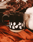 Ghosts 14oz. Black Stoneware Coffee Mug