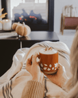 Fall Leaves 14oz. Orange Stoneware Coffee Mug