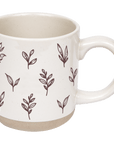 Brown Leaves 14oz. Stoneware Coffee Mug