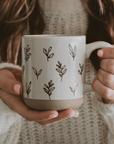 Brown Leaves 14oz. Stoneware Coffee Mug