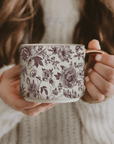 Brown Delft 14oz. Gold Handle Coffee Mug