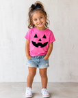 🎀 Pink Jack-o’-Lantern Baby/Toddler Tee SBG Co.