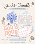 Faith Forward Sticker Bundle | Christian Stickers for Women saved-by-grace-company