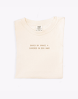 Saved by Grace + Covered in Dog Hair Unisex Tee