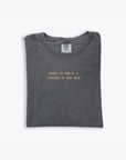 Saved by Grace + Covered in Dog Hair Unisex Tee