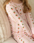 Strawberry Stripe | Two Piece Pajama Set