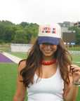 Hey So Are We Winning - Navy Corduroy Trucker Hat KenzKustomz