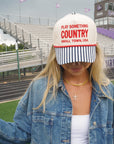 Play Something Country - Navy Pinstripe Trucker Hat KenzKustomz