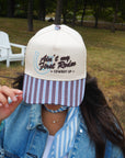 Ain't My First Rodeo - Chocolate Stripes Trucker Hat KenzKustomz