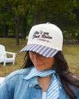 Ain't My First Rodeo - Chocolate Stripes Trucker Hat KenzKustomz
