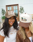 Lucky Duck - Brown Corduroy Trucker Hat KenzKustomz