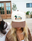 Lucky Duck - Brown Corduroy Trucker Hat KenzKustomz