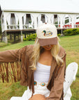 Lucky Duck - Brown Corduroy Trucker Hat KenzKustomz