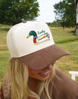 Lucky Duck - Brown Corduroy Trucker Hat KenzKustomz