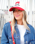 Gameday Tailgate Club - Red Vintage Trucker Hat KenzKustomz